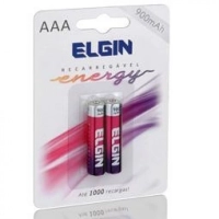 Pilha Recarreg�vel Aaa Elgin Cartela C/ 2 Unidades 900mah