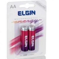 Pilha Recarreg�vel Aa Elgin Cartela C/ 2 Unidades 2500mah