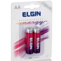 Pilha Recarreg�vel Aa Elgin Cartela C/ 2 Unidades 2700mah