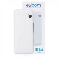 Banco de Energia Port�til Exbom Pb-mx10 10.000 Branco com Lanterna