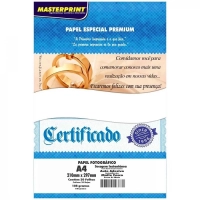 Papel Foto Matte Fosco Auto Adesivo 108g A4 20 Folhas Masterprint
