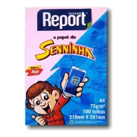 Papel A4 Resma 75grs 210x297 Report Senninha 100 Folhas Rosa