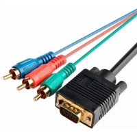 Cabo de V�deo Vga M X 3 Rcas F + S Video M 3mts Hitto