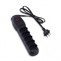 Filtro de Linha Forceline 5 Tomadas Incorp Slim Bivolt Preto Flowpack