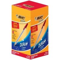 Caneta Esferografica Bic Cristal Dura+ 1.0 Mm Vermelha 50 Unidades