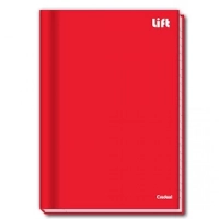 Caderno 1/4 96fls Costurado C/D Credeal Lift 140x200mm Vermelho