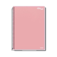 Caderno 1/4 80fls Espiral C/D Credeal 140x200mm Cores Sortidas