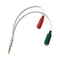 Cabo Audio Adaptador P3 para P2 Auxiliar 3.5mm Caixa Som Estereo Amplificador - Branco