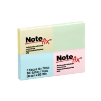 Bloco Adesivo Notefix 653 Colors 4 Blocos 38x50mm 400 Folhas
