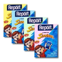 Papel A4 75grs 210x297 Report Senninha Kit 400 Folhas Color