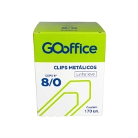 Clips 8/0 Galvanizado Go Office Fio 1,40mm Leve Cx 170un
