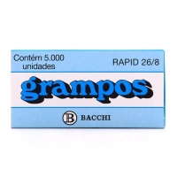 Grampo 26/8 Cobreados Bacchi Cx 5.000un