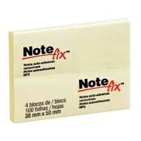 Bloco Adesivo Notefix 3m 38 � 50 Mm Amarelo � Pacote com 4 Unidades (4 Blocos)