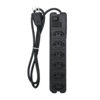 Filtro de Linha Ntc 6 Tomadas Bivolt 10a Preto