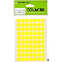 Etiqueta Multiuso Colacril 6021af Amarelo Fluorescente 13mm com 420un