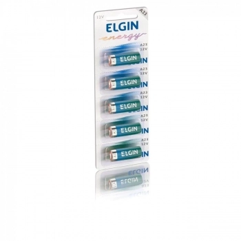 Bateria 12v Alcalina Elgin A23 Cartela C/ 5 Unidades