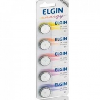 Bateria 3v Cr2032 Elgin Cartela C/ 5 Unidades