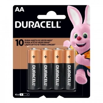 Pilha Alcalina Aa Mn1500b4 Duracell Cartela com 4 Unidades