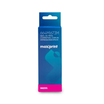 Tinta Compativel Epson Magenta 664/673 Maxprint Refil Bulk Ink 100ml