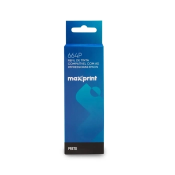 Tinta Compativel Epson Preta 664/673 Maxprint Refil Bulk Ink 100ml