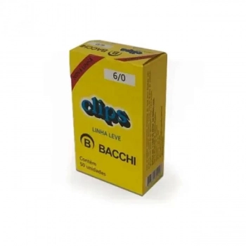 Clips 6/0 Galvanizado Bacchi Linha Leve Cx 50un