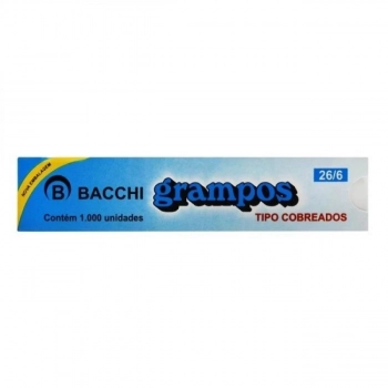 Grampos 26/6 Cobreado Bacchi Cx 1.000un