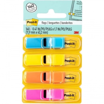 Marcador Adesivo Post-it 3m Flags - 4 Cores