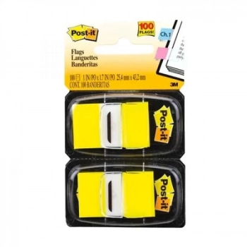 Marcador Adesivo Post-it 3m 25x43mm Flags Amarelo