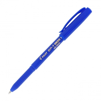 Caneta Esferografica Pilot 1.0mm M�dia Bp 1 Inox Azul 12 Unidades