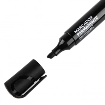 Marcador Permanente 5mm Recarregavel Preto Go Office