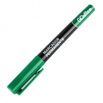 Marcador Permanente 4mm Verde Go Office