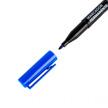 Marcador Permanente 4mm Azul Go Office