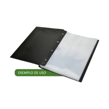 Envelope Plastico A4 0,06m 4 Furos Pct 100un Go Office