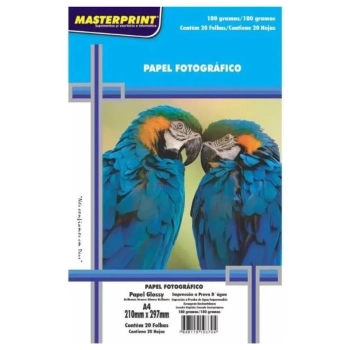 Papel Foto Glossy 180g A4 - 20 Folhas Der 4