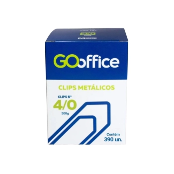 Clips 4/0 Galvanizado Go Office Fio 1,20mm Trad. Cx 390un