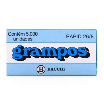 Grampo 26/8 Cobreados Bacchi Cx 5.000un