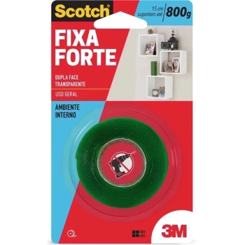 Fita Dupla Face 3m 12mmx2m Fixa Forte Transparente