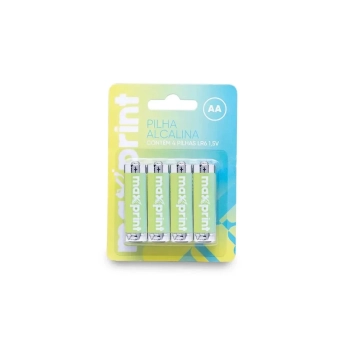 Pilha Alcalina Maxprint Aa 1,5v Bt com 4