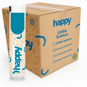 Caixa de Copo Plastico Descartavel 50ml C/ 5000 Copos - Branco