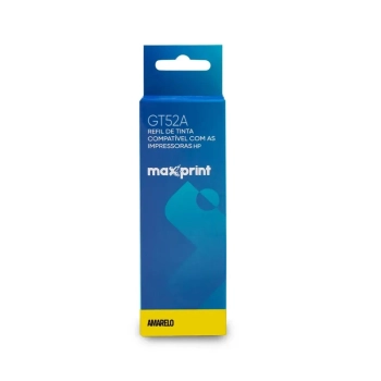 Refil de Tinta Maxprint Compatvel Hp Amarelo Gt52