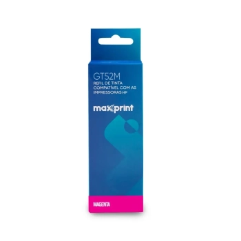 Refil de Tinta Maxprint Compatvel Hp Magenta Gt52