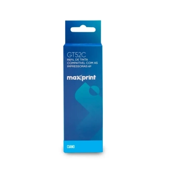 Refil de Tinta Maxprint Compatvel Hp Azul Gt52