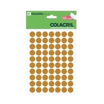Etiqueta Multiuso Colacril 6021ou Ouro 13mm com 420un