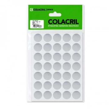 Etiqueta Multiuso Colacril 6021 Prata 13mm com 420un