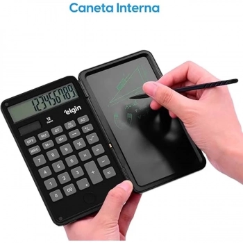 Calculadora Elgin com Tela P/. Anota��o Preta