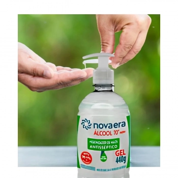 Alcool Gel 70o Pump Nova Era 440g