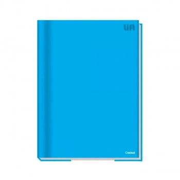 Caderno 1/4 96fls Costurado C/D Credeal 140x202mm Azul
