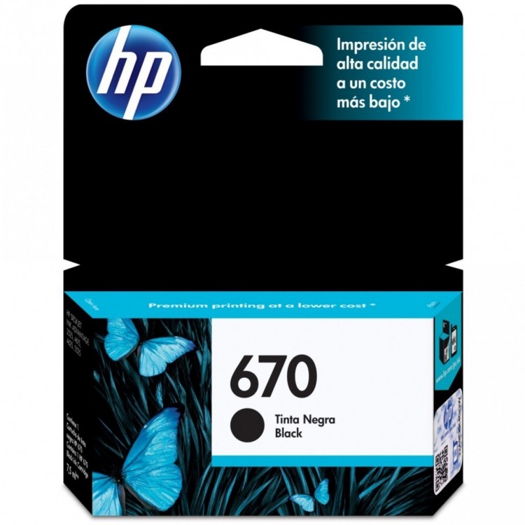 Cartucho Hp 670 Preto Cz113ab Cartucho Hp 670 Preto Cz113ab