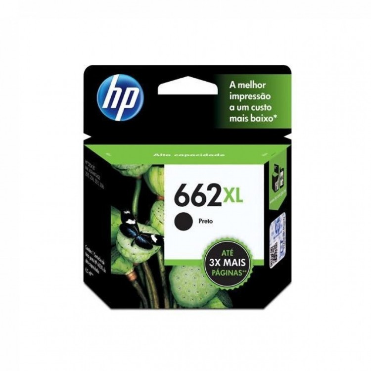 Cartucho Hp 662xl Preto Cz105ab Cartucho Hp 662xl Preto Cz105ab
