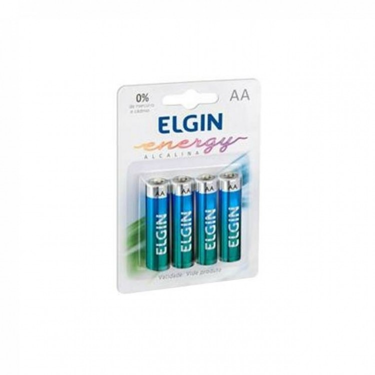 Pilha Alcalina Aa Elgin Cartela com 4 Unidades Lr6 Pilha Alcalina Aa Elgin Cartela com 4 Unidades Lr6